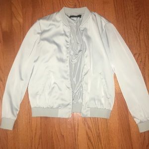 Zara silk bomber jacket